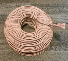 NOS 3 lbs Natural Brown Fibre rush 6/32 with 4 Pegs