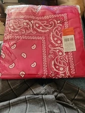 Pack of 12 Large Polyester Non Fading Paisley Bandanas 21  In - Party and