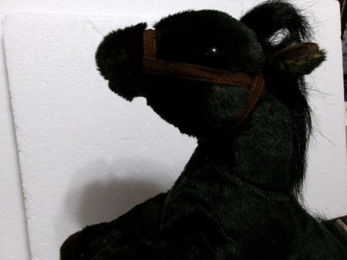 Brindle Pferd Plüsch Wells Fargo 14" Mike Pony Plüschtier schwarz & braun - Bild 8 von 9