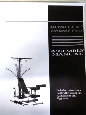 Bowflex Power Pro Assembly Manual Instructions