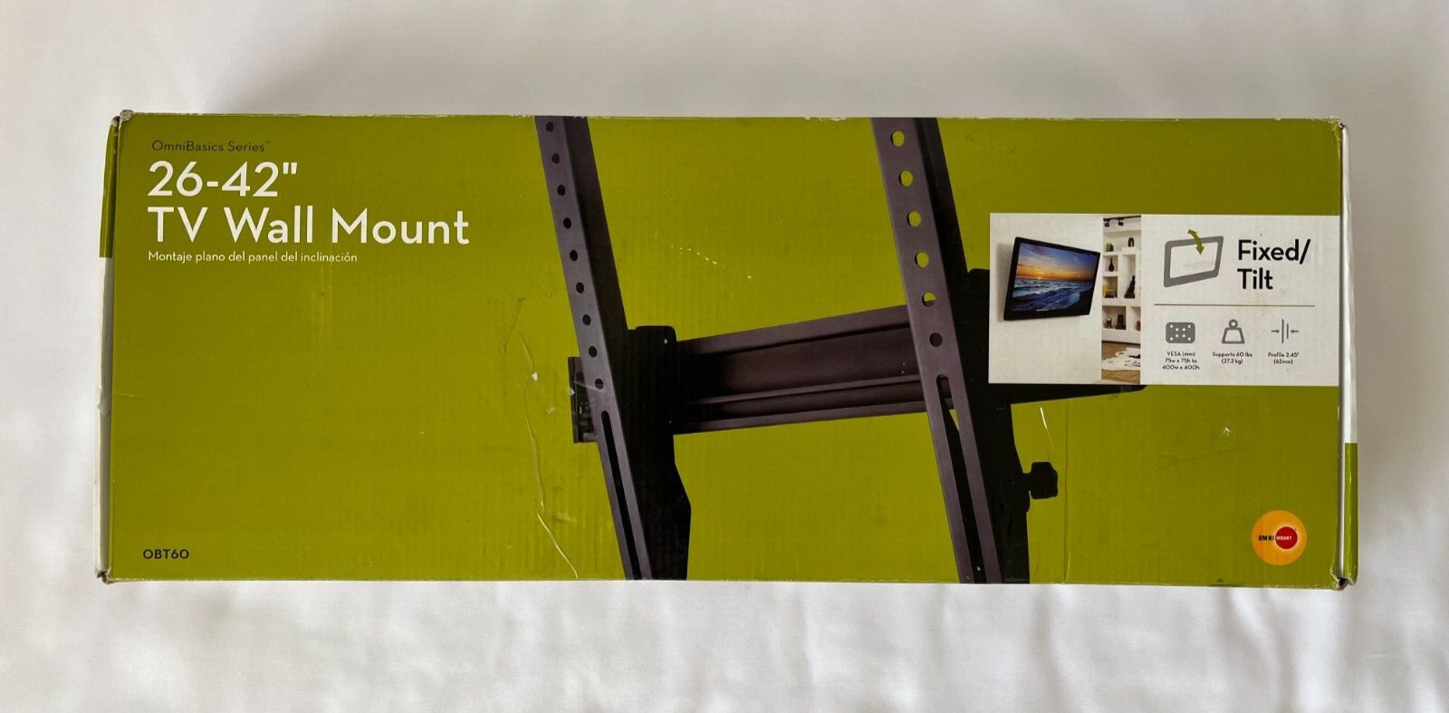 Omnimount OBT60 Low Profile TV Tilt Mount Screen Size 26-42'