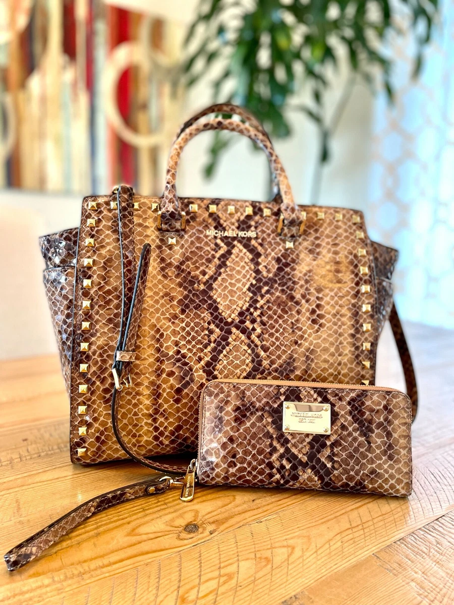 Michael kors python handbag 2017 hotsell