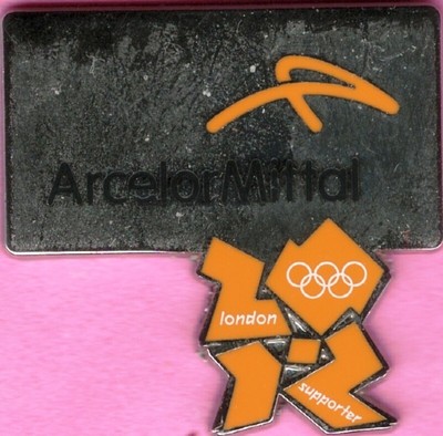 Nice 2012 London Silver Arcelor Mittal Olympic Games Mark Sponsor Pin