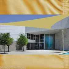 Sun Shade Sail 10'x10'x10' foot Triangle Shading Canopy Sand Beige Waterproof