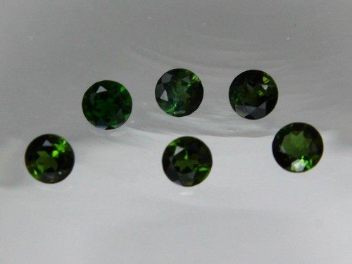 1x 2mm Blue Indicolite & Forest Green Tourmaline Round Loose Natural Gemstone - Picture 24 of 51