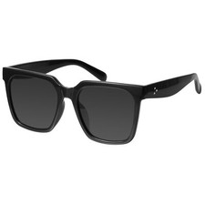Oversized Square Sunglasses for Women Big Large Wide Ladies Dark Frame Trendy