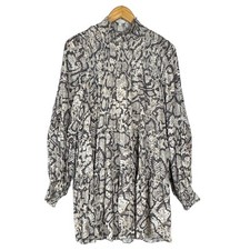 Karlie X Anthropologie Snake Print Ruffle Dress Lined Womens Large