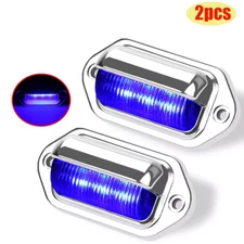 2x Universal LED License Plate Tag Light Lamp Blue For Truck SUV Trailer RV Van