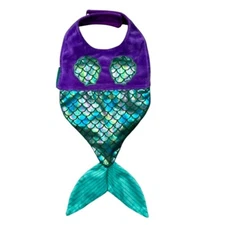 Mermaid Halloween Costume for Dogs Cats Pets Size S/M Iridescent Sticky Fastener