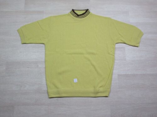 Vintage 1970's Jantzen Together Knits NWT Ringer Sweater Shirt Yellow Deadstock