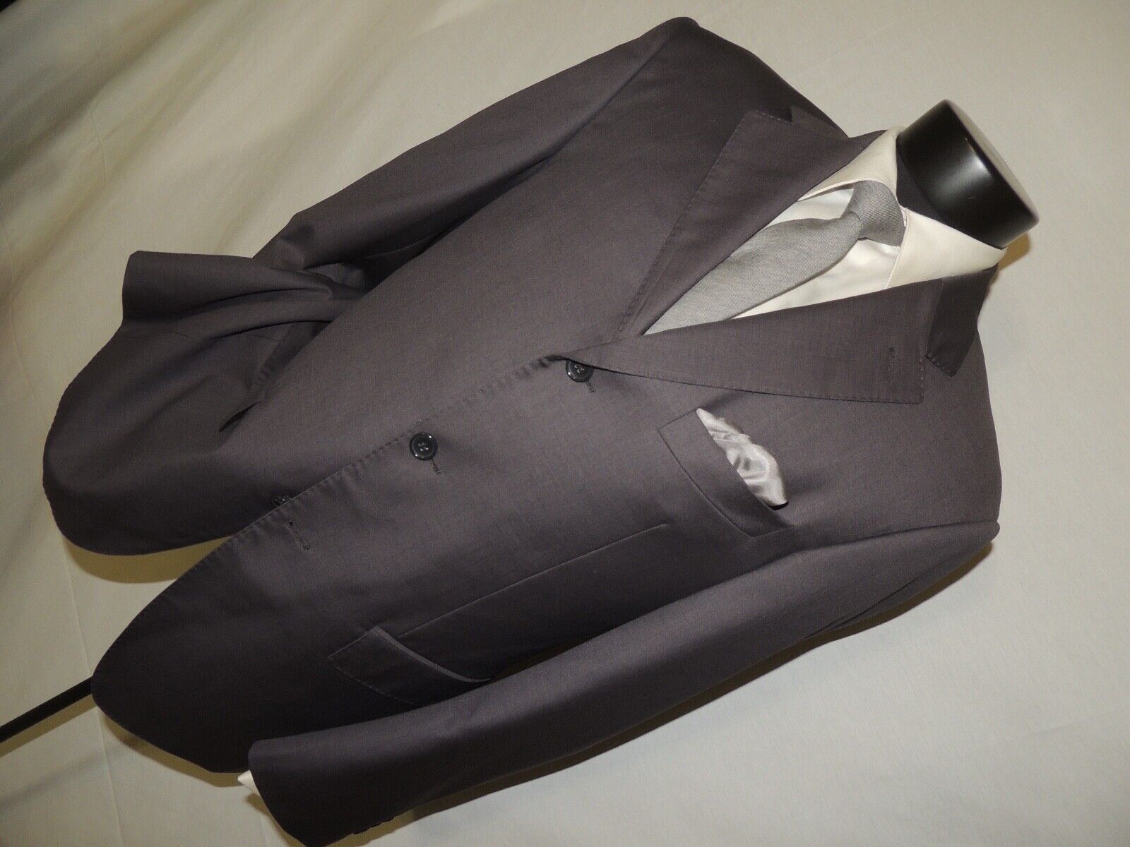 L-091621 Ermenegildo Zegna 3 button dual vents Gray 100% wool coat jacket 44 R Regularna zniżka