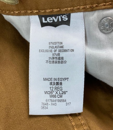 Levi's Boys 511 Slim Fit Soft Brushed Pants Khaki Size 12 Reg 26x26 NWOT READ - Picture 5 of 8