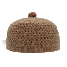 Brown Turkish Warm Knit Skull Caps - Weave Stretchy Soft Warm Beanie Hat