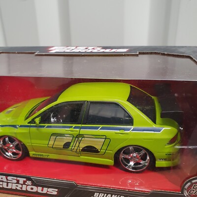 Jada 253203052 Brian's MITSUBISHI Lancer Evolution Grün-fast