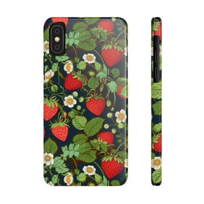 Strawberry Print Slim Phone Cases, Case-Mate Cute Tech Accessories for IPhone 