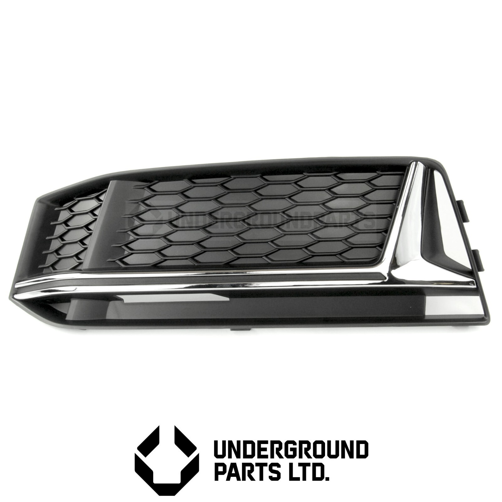 AUDI S4 B9 FOG GRILLE SILVER CHROME FRONT BUMPER LOWER LEFT PASSENGER SIDE COVER