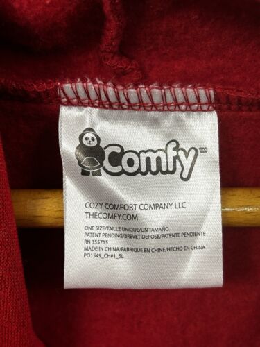 The Comfy Oversized Wearable Blanket Hoodie Unisex Fleece Kangaroo Pocket Red - Picture 4 of 4