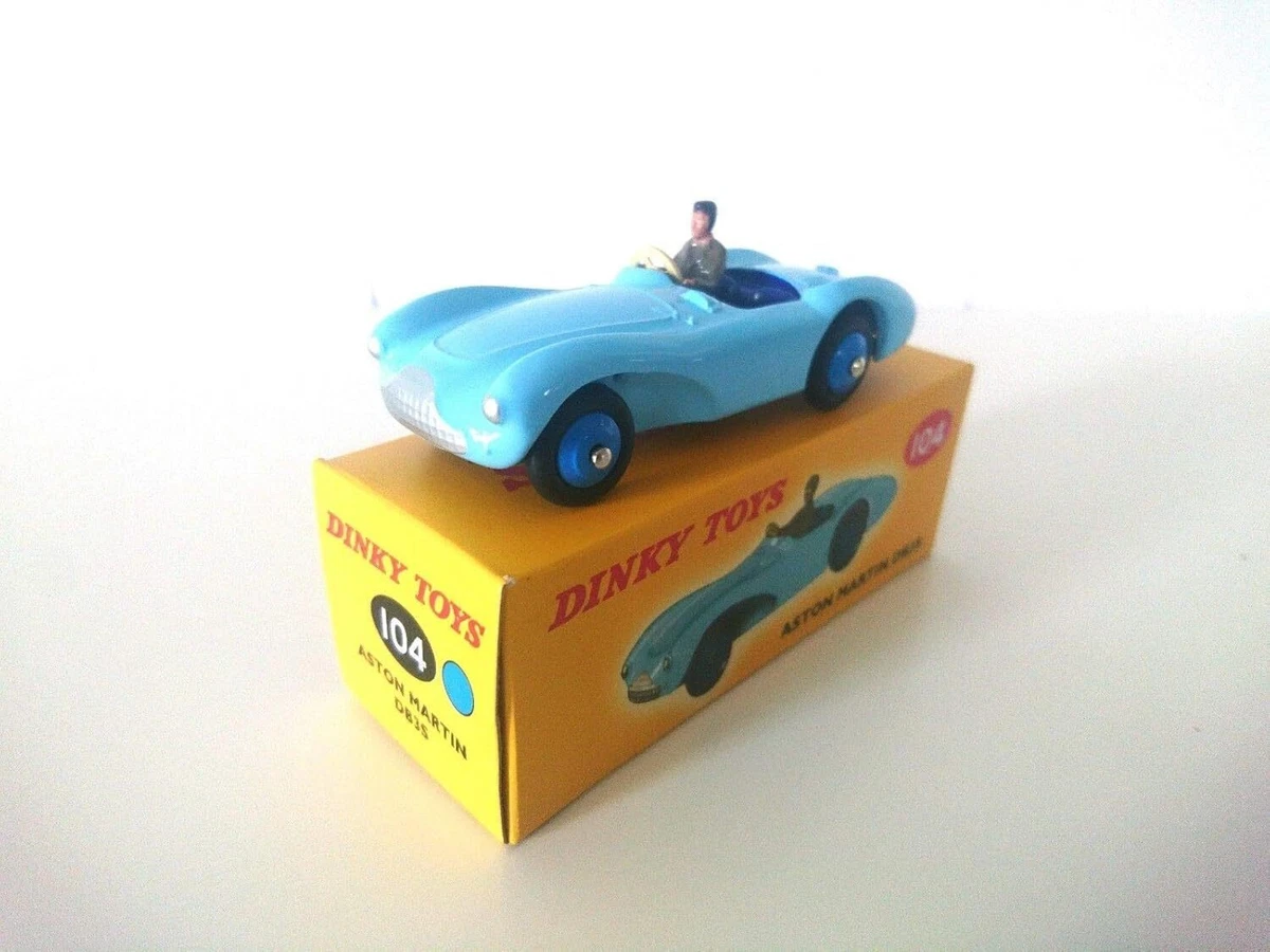 Dinky Meccano 110 – Aston Martin DB3 Bleu Clair – Restaurée Et Repeinte (Vintage)