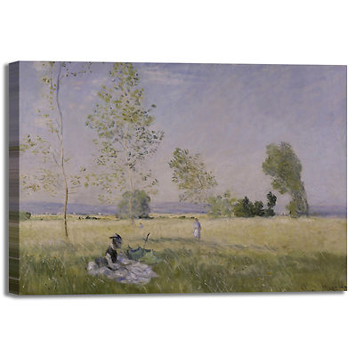 Monet Sommer Design Bild Druck Leinwand Gemälde Rahmen Wohnkultur