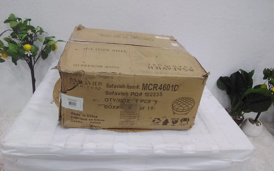 Safavieh Tufted Round Ottoman, Reduced Price 2172708037 MCR4601D - Image 2 of 4