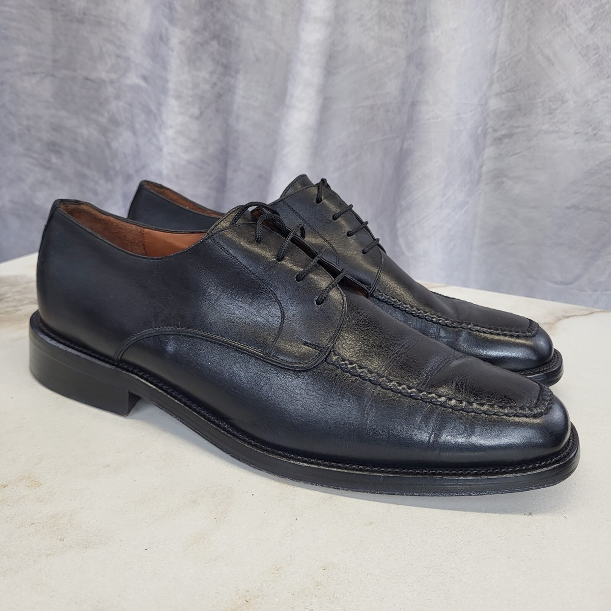 Cole Haan Shoes Mens Size 11 Black Leather Lace Up Dress Derby Apron Toe C07140 Cole Haan Mens 8.5 M Eaton Leather Lace Up Shoes Oxford  main image 2