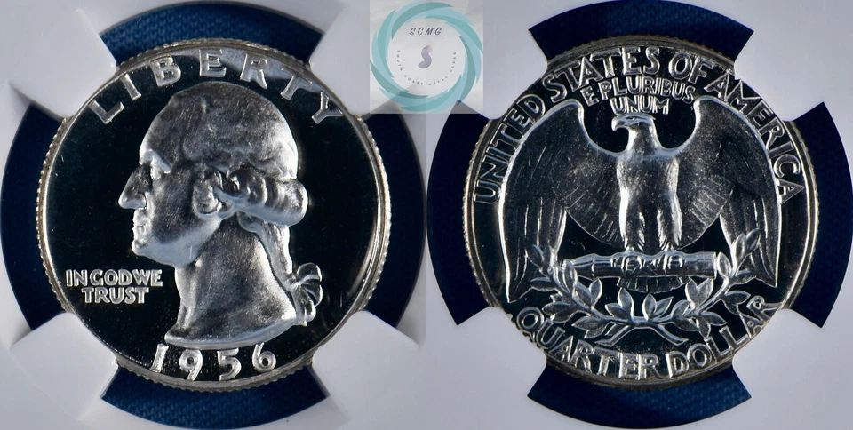 1956 Washington Quarter NGC PF 69 CAMEO - Black, White, & Frosty! - Image 4 of 4