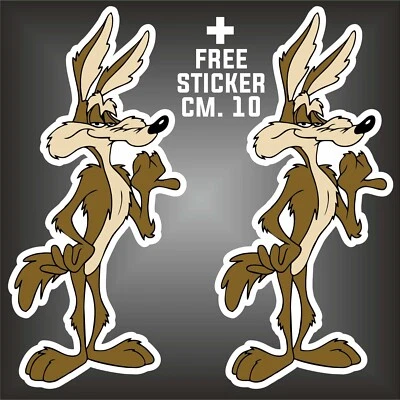 adesivo willy il coyote sticker decal autocollant aufkleber +1 FREE STICKER cm10