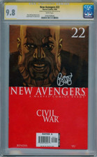 NEW AVENGERS #22 CGC 9.8 SIGNATURE SERIES SIGNED BRIAN MICHAEL BENDIS LUKE CAGE