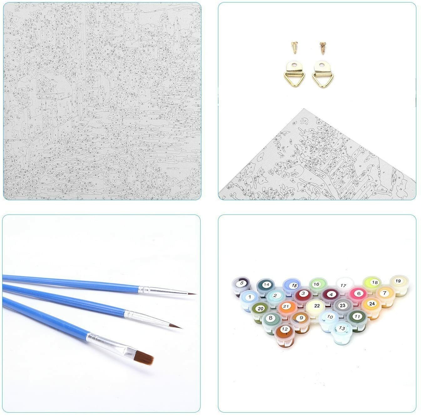 Komi DIY Paint by Number Kits on Canvas Painting Lion 16x20inch eBay