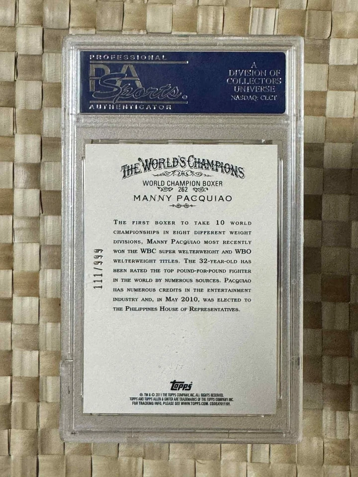 2011 Topps Allen & Ginters Autograph MANNY PACQUIAO AUTO PSA/DNA Certified - Image 3 of 3