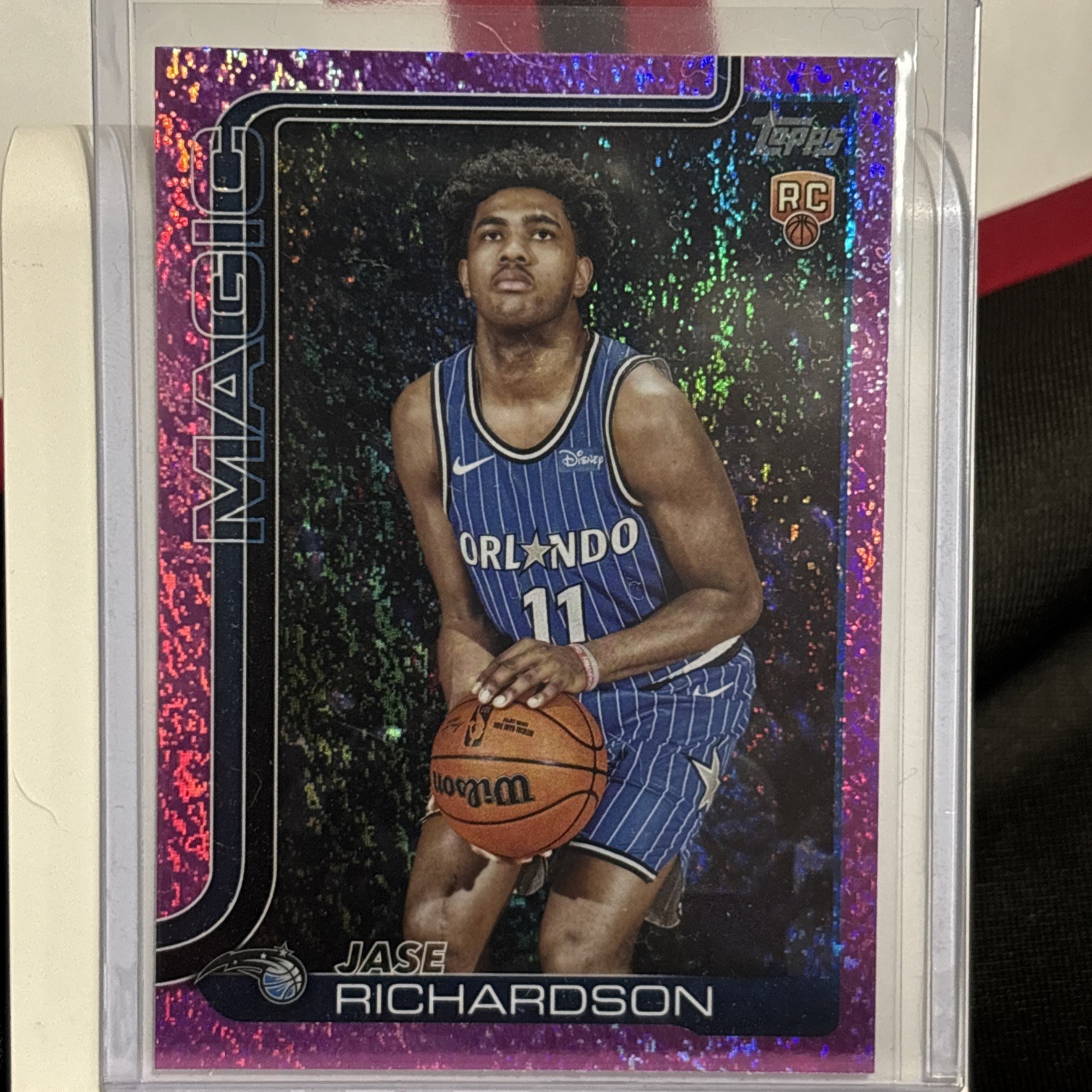 JASE RICHARDSON 2025-26 Topps NBA PINK HOLO FOIL SSP #225 ROOKIE RC