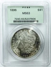 1896 MORGAN DOLLAR! PCGS MS63! MUST SEE! OUTSTANDING! SPECTACULAR! NR #P1595