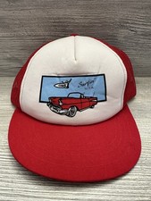 VTG Dreamin Hot Rod Convertible Car Surfing USA SnapBack Cap Trucker Hat Youth