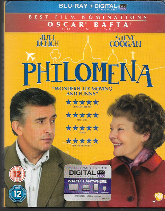 PHILOMENA GENUINE B/2 BLU RAY DVD JUDI DENCH STEVE COOGAN NEW/SEALED