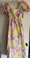 Anthropologie Show Me Your MuMu NWT 1x Maxi Floral Pink Green Yellow Purple