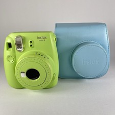 Fuji Film Instax Mini 9 Lens 60mm Polaroid Instant Film Camera Lime Green W/Case