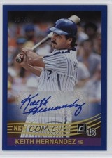 2018 Panini Donruss Retro 1984 Signatures Blue 8/49 Keith Hernandez Auto 4f5