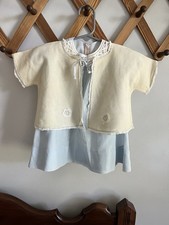 Vintage 50s-60s, Baby Girl dress and cardigan. READ