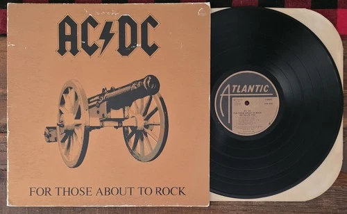 AC/DC For Those About To Rock 1981 Atlantic SD11111 Vinyl LP Vintage Record VG+
