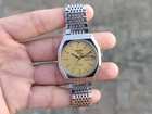 Vintage Seiko 5 Automatic Day-Date SS Men's Japanese Wristwatch Working 34mm