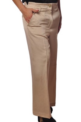 Twin Set Damen Hose Palazzo Pocket America mit Schlitzen langer Riemen 