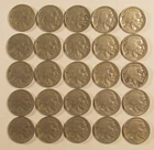 (25) 1921 BUFFALO NICKELS. GOOD TO FINE. MOST ARE CLEANED, SCRATCHED OR CORRODED