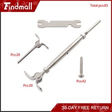 20 Pairs 1/8Cable Railing Kit Swage Toggle Tu...