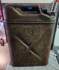 Original 1944 WWII US Jerry Can - QMC USA G - D-Day Era - Willys Jeep Militaria