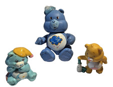 Lot of 3 Care Bears Vintage Figurines Bedtime Birthday Grumpy Bear 1983