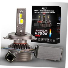 Veth H101 PRO H4 Light Replacement Bulb, 130W 30000 Lumens, 6500K Cool White,