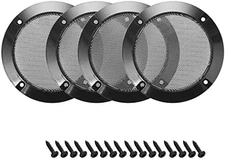 uxcell 4pcs 3" Speaker Grill Mesh Woofer Guard Protector Cover, Black