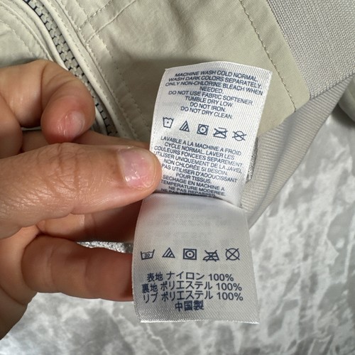 Chaqueta estilo Lands End Members Only M beige tostado cremallera capucha embalable Normcore - Imagen 7 de 15