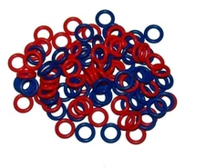 (100 Pack) Soft Stitch Ring Markers (Available in 3 sizes, Includes 2 colors)