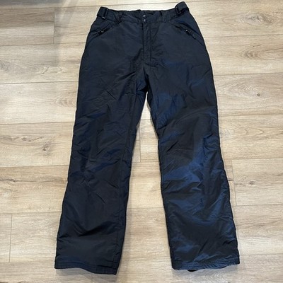 Rawik Insulated Snow Pants Women's Size Large Black Full-Zip Snap Snowboard Ski